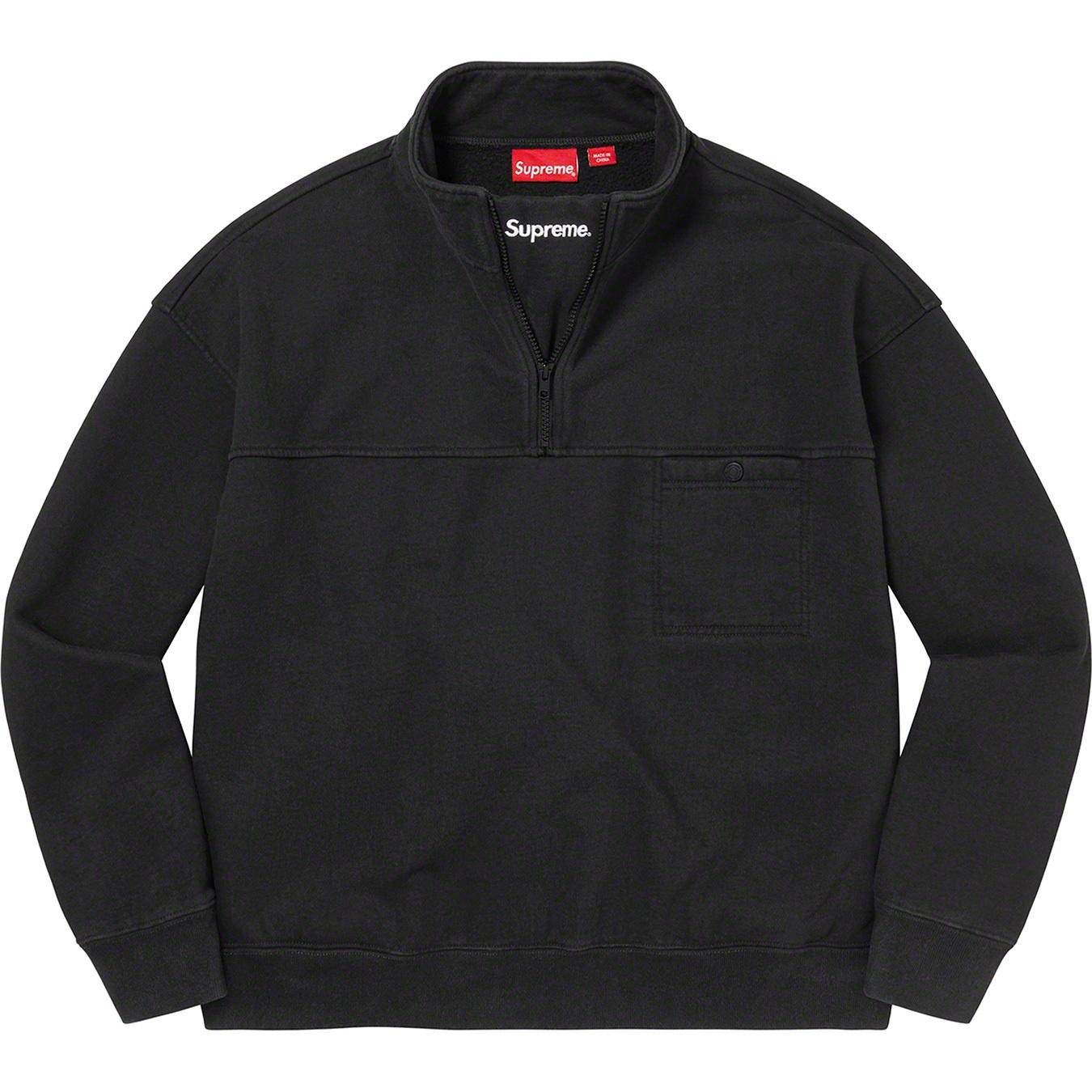 Washed Half Zip Pullover view 7